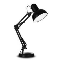 Lampe à Poser Kelly Avec Bras Articulé, E27, Noire