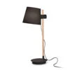 Ideal Lux Axel Lampe à Poser Bois, Noir/naturel -EGLO || By Rydens || Lucande Soldes 5001850