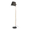 Ideal Lux Axel Lampadaire Avec Bois, Noir/naturel -EGLO || By Rydens || Lucande Soldes 5001852