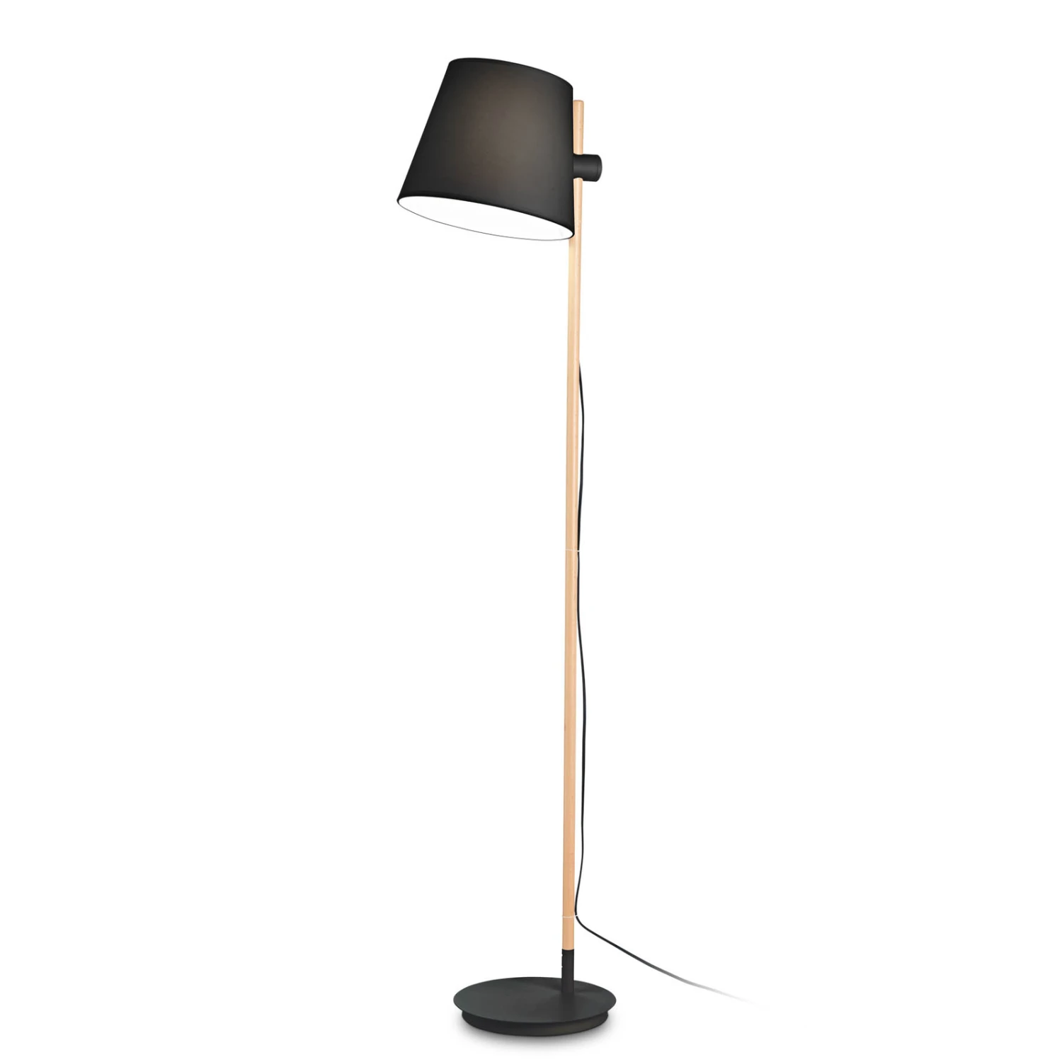 Ideal Lux Axel Lampadaire Avec Bois, Noir/naturel 3 Ideal Lux Axel Lampadaire Avec Bois, Noir/naturel