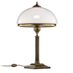 Jupiter Lampe à Poser Petro Avec Abat-jour En Verre -EGLO || By Rydens || Lucande Soldes 5254065 5