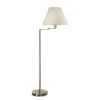 Lampadaire Hilton, Abat-jour Tissu Blanc, Nickel -EGLO || By Rydens || Lucande Soldes 5507725