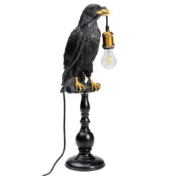 KARE Animal Sitting Crow Lampe à Poser Noire -EGLO || By Rydens || Lucande Soldes 5517793 2