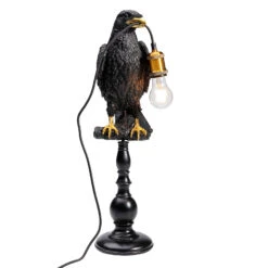 KARE Animal Sitting Crow Lampe à Poser Noire -EGLO || By Rydens || Lucande Soldes 5517793 3