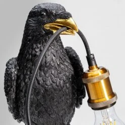 KARE Animal Sitting Crow Lampe à Poser Noire -EGLO || By Rydens || Lucande Soldes 5517793 6