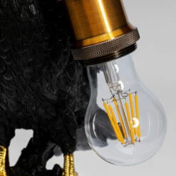 KARE Animal Sitting Crow Lampe à Poser Noire -EGLO || By Rydens || Lucande Soldes 5517793 7
