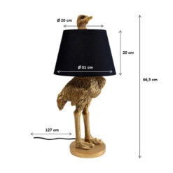 KARE Animal Ostrich Lampe à Poser Autruche -EGLO || By Rydens || Lucande Soldes 5517794 8