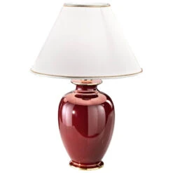 Lampe à Poser Bordeaux Hauteur 57cm Diamètre 40cm