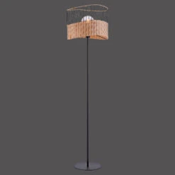 Lampadaire Reed En Bois Et Métal -EGLO || By Rydens || Lucande Soldes 6003093 5