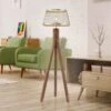 Lampadaire Frederik En Bois, Trépied -EGLO || By Rydens || Lucande Soldes 6003223