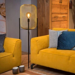 Lampadaire Mesh à Quatre Pieds, Doré 8 Lampadaire Mesh à Quatre Pieds, Doré -EGLO || By Rydens || Lucande Soldes 6055789 2