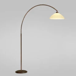 Lampe Arquée Samuele, Profondeur 165 cm, Crème