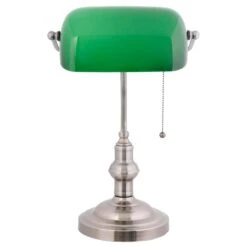 Lampe De Banquier Verda Avec Pied En Nickel -EGLO || By Rydens || Lucande Soldes 6064122 2