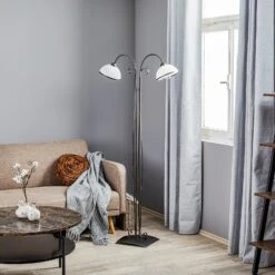 Lampadaire Antica Style Rustique, à Deux Lampes -EGLO || By Rydens || Lucande Soldes 6111153 2