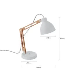 Lampe à Poser Skansen Réglable, Grise -EGLO || By Rydens || Lucande Soldes 6118041 6