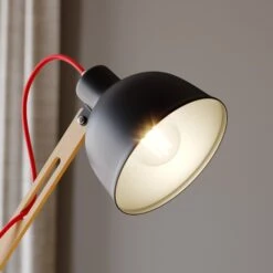 Lampadaire Skansen Réglable, Noir -EGLO || By Rydens || Lucande Soldes 6118045 6