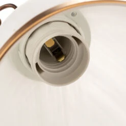 Lampe à Poser Roma En Blanc Et Brun -EGLO || By Rydens || Lucande Soldes 6118233 7