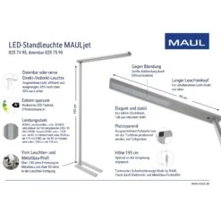 Lampadaire De Bureau LED MAULjet, Argenté 9 Lampadaire De Bureau LED MAULjet, Argenté -EGLO || By Rydens || Lucande Soldes 6509161 3
