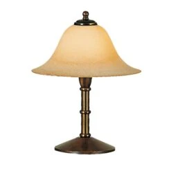 Menzel Anno 1900 Lampe Abat-jour Verre Scavo Fumé