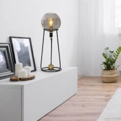 Lampe à Poser Stelo Avec Abat-jour Sphère De Verre -EGLO || By Rydens || Lucande Soldes 7001203 4