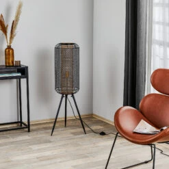 Lampadaire Denton, Trépied, Abat-jour En Métal 12 Lampadaire Denton, Trépied, Abat-jour En Métal -EGLO || By Rydens || Lucande Soldes 7007733 2