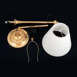 Lampadaire DONATA De Style, Abat-jour Plissé -EGLO || By Rydens || Lucande Soldes 7253141 7