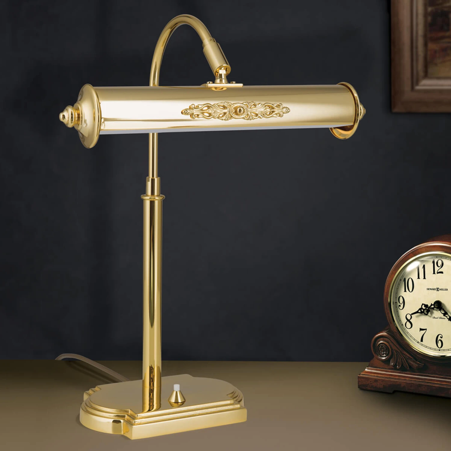 Lampe à Poser Picture Au Design Rétro, Dorée 4 Lampe à Poser Picture Au Design Rétro, Dorée – Image 2