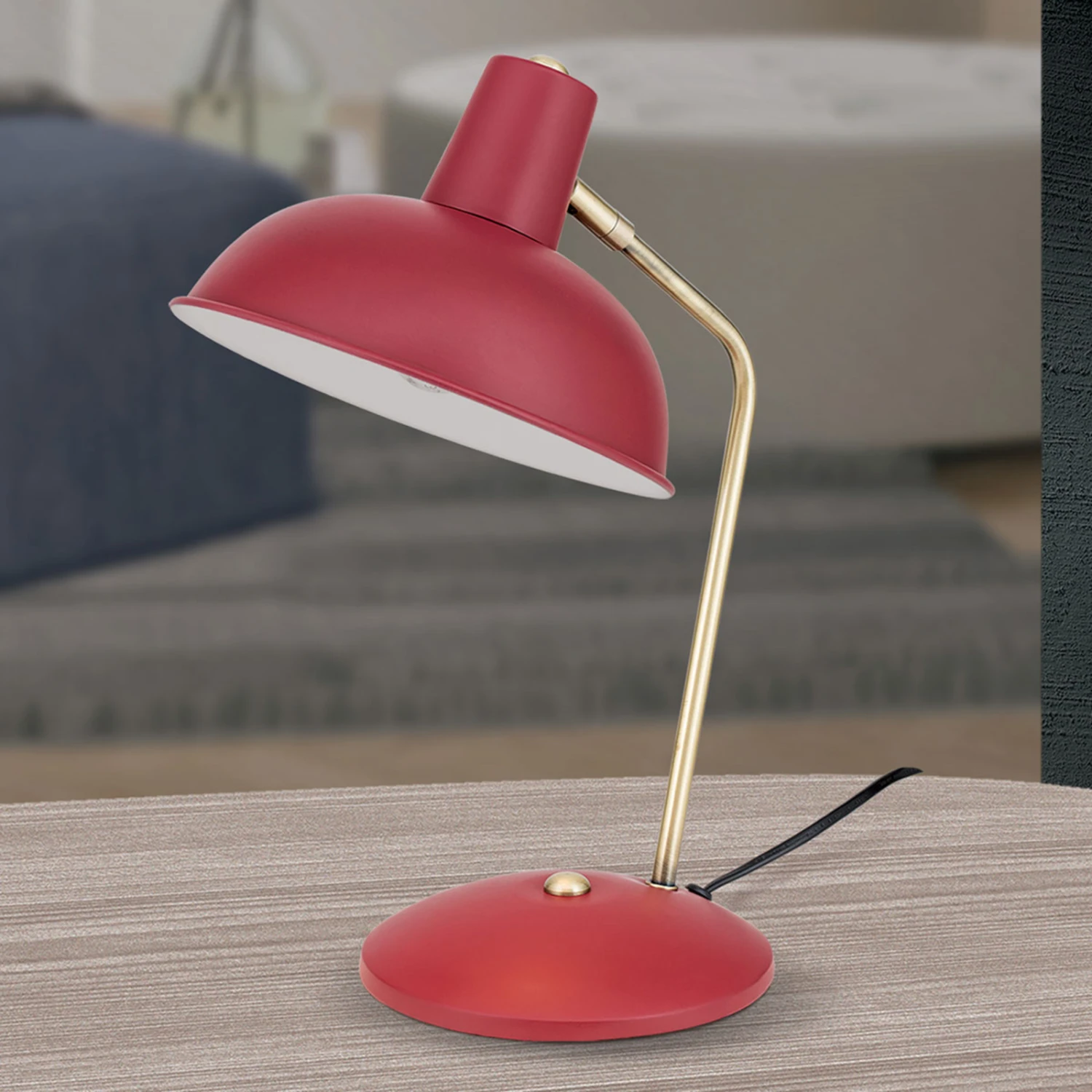 Look Vintage - Lampe à Poser Fedra Rouge 4 Look Vintage - Lampe à Poser Fedra Rouge – Image 2