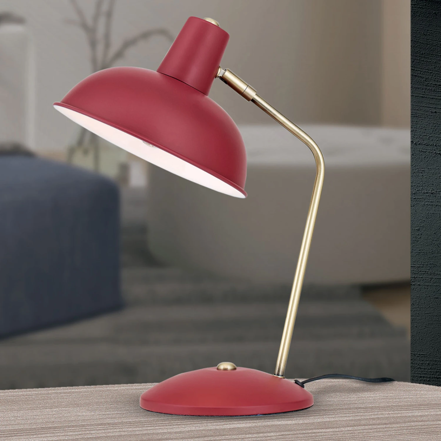 Look Vintage - Lampe à Poser Fedra Rouge 5 Look Vintage - Lampe à Poser Fedra Rouge – Image 3