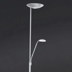 Lampadaire Indirect LED Cobra Avec Liseuse Nickel -EGLO || By Rydens || Lucande Soldes 7255392 1