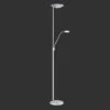 Lampadaire Indirect LED Cobra Avec Liseuse Nickel -EGLO || By Rydens || Lucande Soldes 7255392