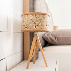 ALMUT 2610 Lampe à Poser, Foin Et Fleurs Rouges -EGLO || By Rydens || Lucande Soldes 7594138 2