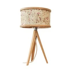 ALMUT 2610 Lampe à Poser, Foin Et Fleurs Rouges -EGLO || By Rydens || Lucande Soldes 7594138 5