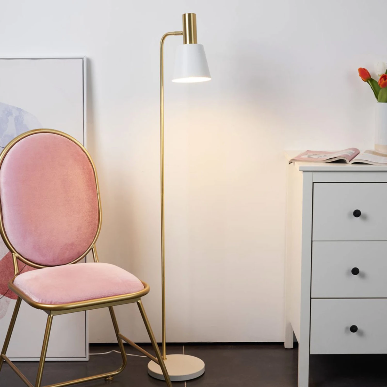 Pauleen Grand Elegance Lampadaire Blanc 4 Pauleen Grand Elegance Lampadaire Blanc – Image 2