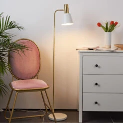 Pauleen Grand Elegance Lampadaire Blanc