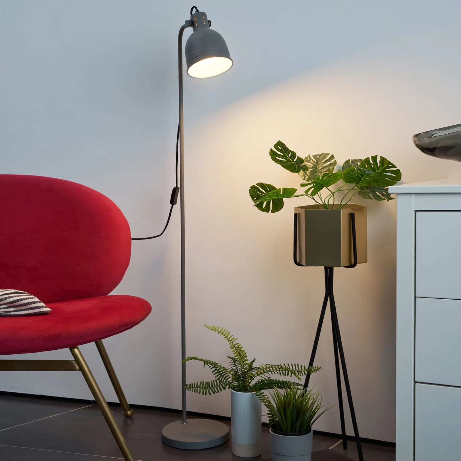 Pauleen Grand Leisure Lampadaire Gris 4 Pauleen Grand Leisure Lampadaire Gris – Image 2