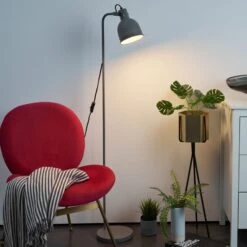 Pauleen Grand Leisure Lampadaire Gris