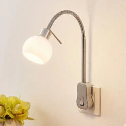 Lindby Aeryn Lampe Prise, Bras Flex, Interrupteur