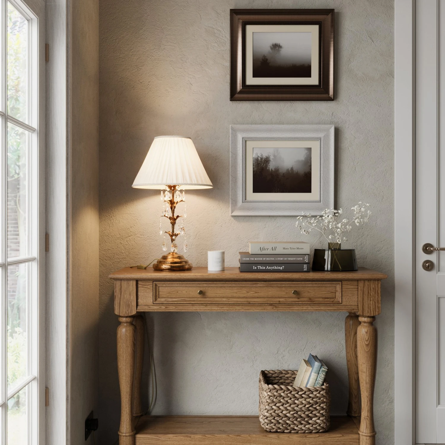 Lampe à Poser Teresa à Cristaux Et Abat-jour Tissu 4 Lampe à Poser Teresa à Cristaux Et Abat-jour Tissu – Image 2