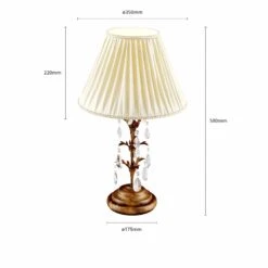 Lampe à Poser Teresa à Cristaux Et Abat-jour Tissu 17 Lampe à Poser Teresa à Cristaux Et Abat-jour Tissu -EGLO || By Rydens || Lucande Soldes 8603026 6