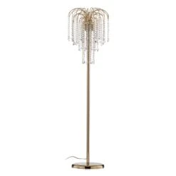 Lampadaire Pioggia Avec Pluie De Cristal, Doré -EGLO || By Rydens || Lucande Soldes 8603030 2