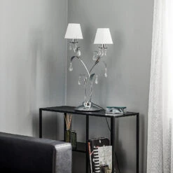 Lampe à Poser Jacqueline, à 2 Lampes, Blanche -EGLO || By Rydens || Lucande Soldes 8603070 2