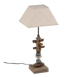 Lampe à Poser Seregon Décor Pierre, Hauteur 63 Cm -EGLO || By Rydens || Lucande Soldes 8603237 3