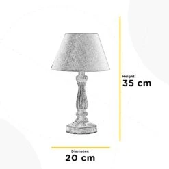 Lampe à Poser Raffy En Bois Vieilli -EGLO || By Rydens || Lucande Soldes 8603377 2