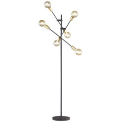 Lampadaire Cross Au Design Noir Et Doré Tendance