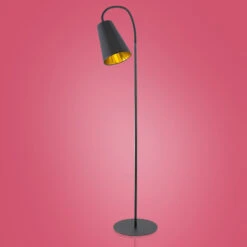 Lampadaire Wire, Noir-doré -EGLO || By Rydens || Lucande Soldes 9050186 2