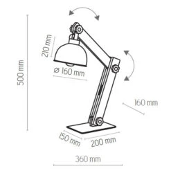 Envostar Stort Lampe à Poser Avec Barres De Bois -EGLO || By Rydens || Lucande Soldes 9050285 3