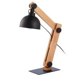 Envostar Stort Lampe à Poser Avec Barres De Bois -EGLO || By Rydens || Lucande Soldes 9050285 5