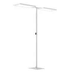 Lampadaire LED Yara.double CCT, BT, LTX, Blanc
