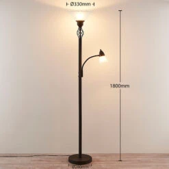 Lucande Lampadaire Indirect Dunja Avec Liseuse -EGLO || By Rydens || Lucande Soldes 9620273 3